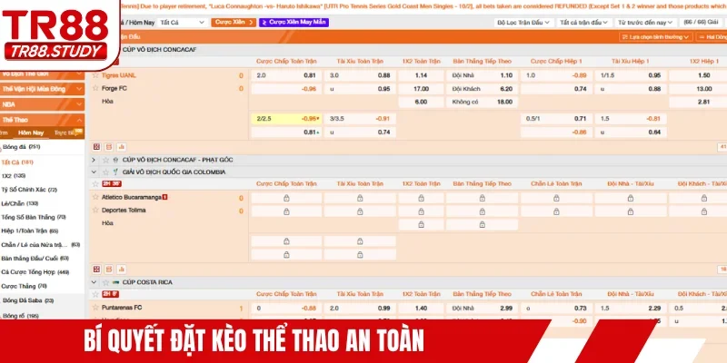 Bí quyết đặt kèo thể thao an toàn