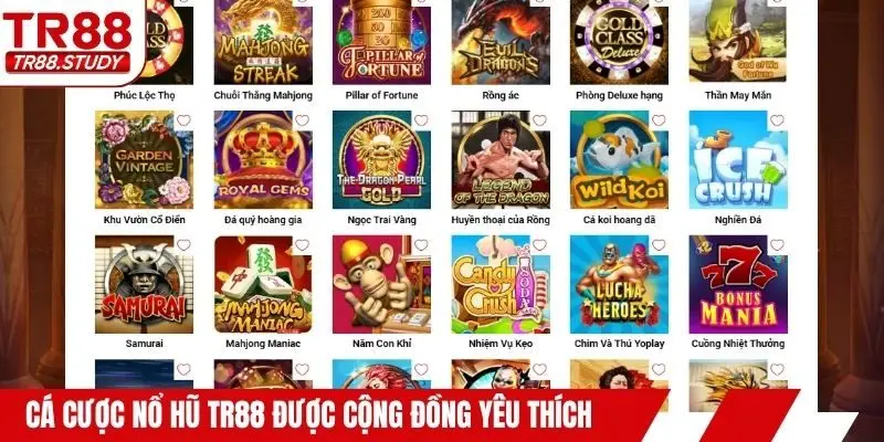 Cá cược nổ hũ TR88 được cộng đồng yêu thích